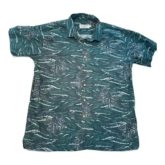 Galoha Other - Galoha Kraken/Octopus print Organic Cotton Button Up Men's size 2XL